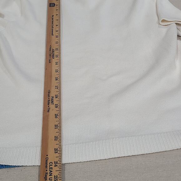 Koret Coastal Grandma Short Sleeve Sweater Patriotic Embroidered Beach Size L - Picture 7 of 12